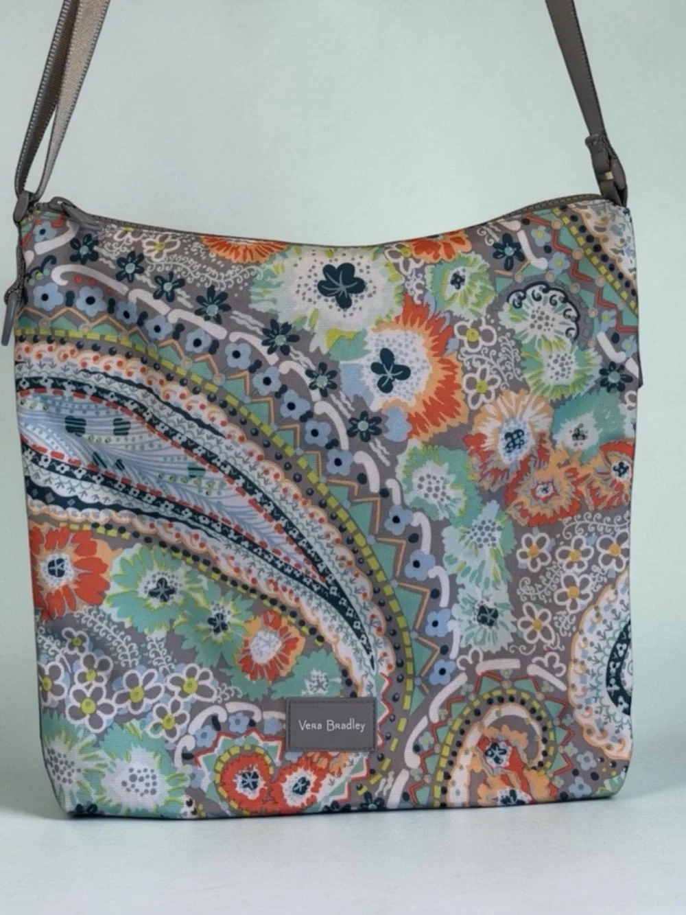 Vera Bradley Recycled Lighten Up Paisley Crossbody • Lightweight Travel Bag